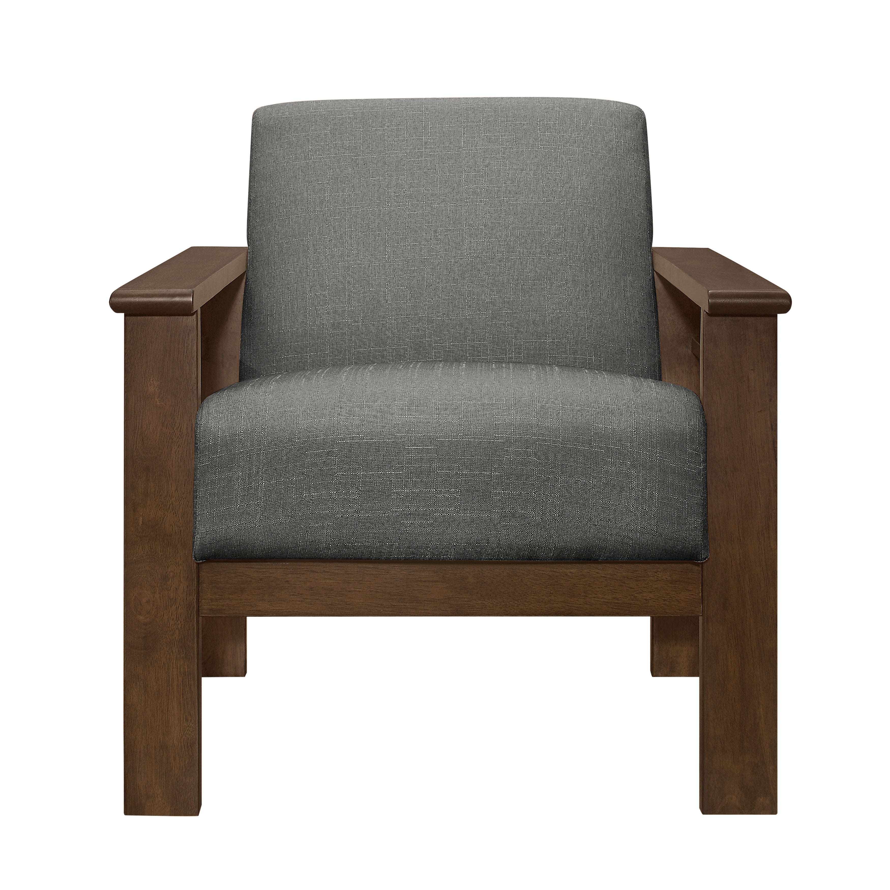 Helena Gray Accent Chair with Storage Arms - 1048GY-1 - Bien Home Furniture &amp; Electronics