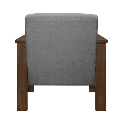 Helena Gray Accent Chair with Storage Arms - 1048GY-1 - Bien Home Furniture &amp; Electronics