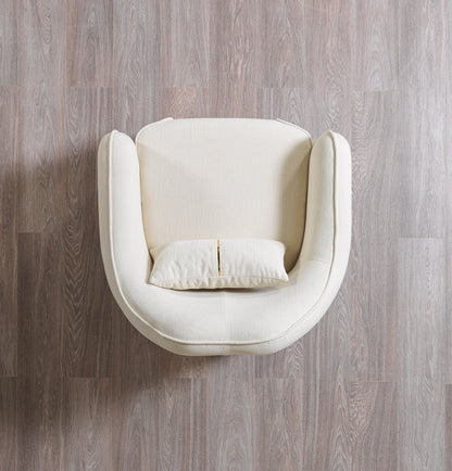 Helena Ivory Velvet Chair - HELENA-CHAIR - Bien Home Furniture &amp; Electronics