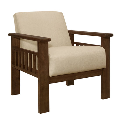 Helena Light Brown Accent Chair with Storage Arms - 1048BR-1 - Bien Home Furniture &amp; Electronics