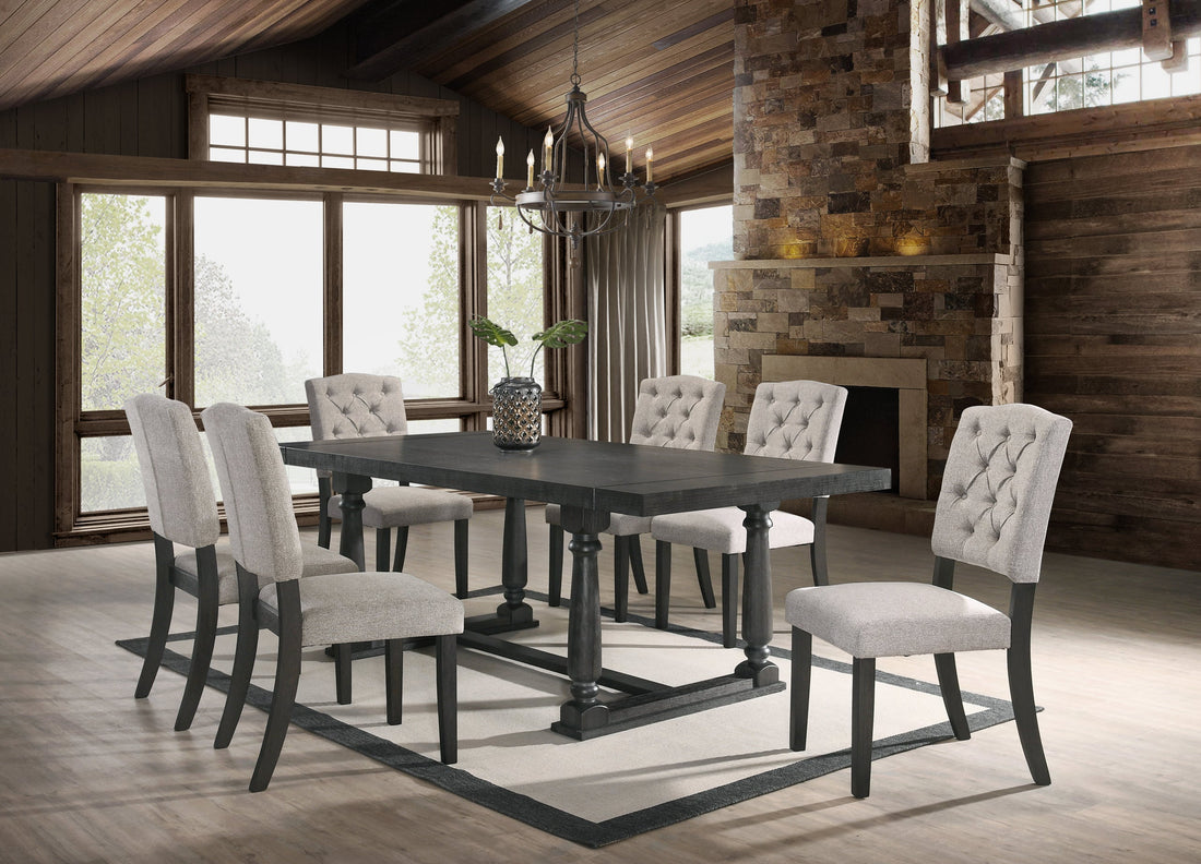 Henderson Dining Table + 6 Chair Set - Henderson - Bien Home Furniture &amp; Electronics