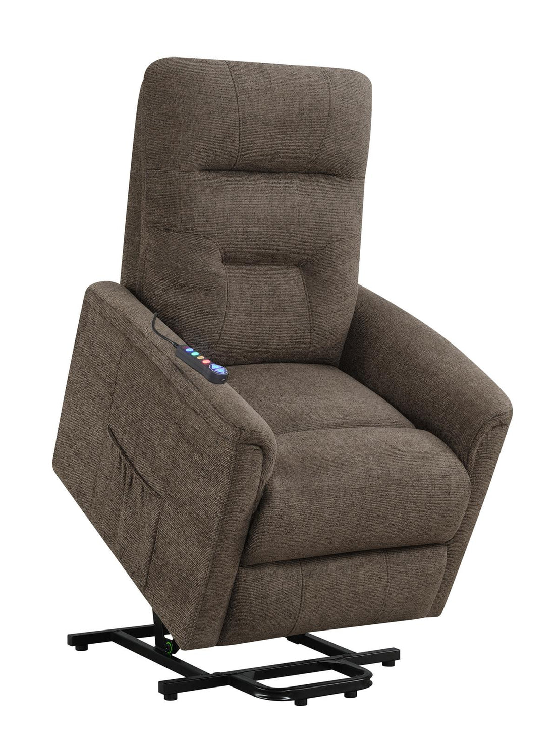 Henrietta Power Lift Recliner with Storage Pocket Brown - 609404P - Bien Home Furniture &amp; Electronics