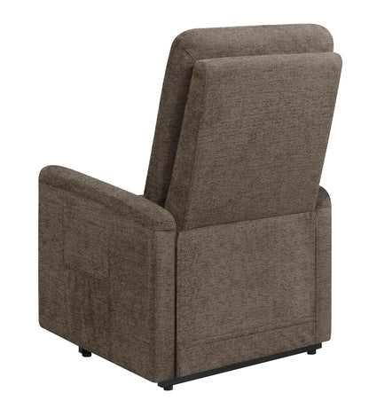 Henrietta Power Lift Recliner with Storage Pocket Brown - 609404P - Bien Home Furniture &amp; Electronics