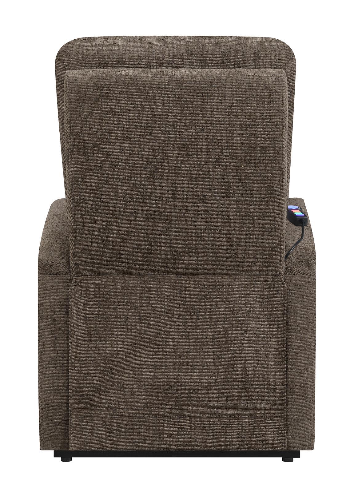 Henrietta Power Lift Recliner with Storage Pocket Brown - 609404P - Bien Home Furniture &amp; Electronics