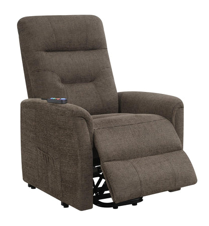 Henrietta Power Lift Recliner with Storage Pocket Brown - 609404P - Bien Home Furniture &amp; Electronics