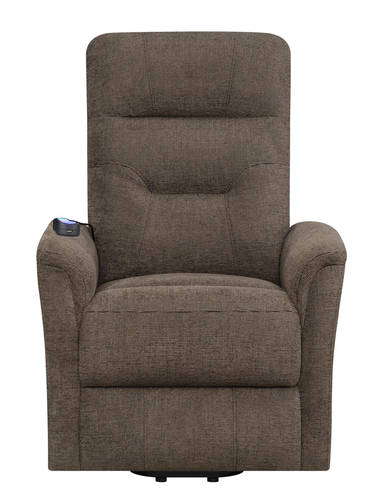 Henrietta Power Lift Recliner with Storage Pocket Brown - 609404P - Bien Home Furniture &amp; Electronics