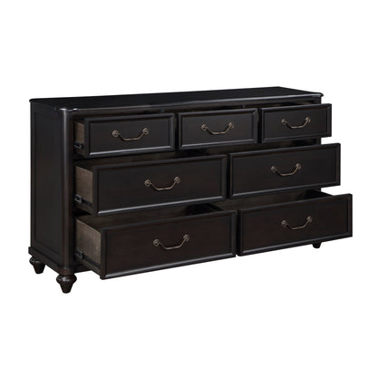 Herman Charcoal Brown Dresser - 1420-5 - Bien Home Furniture &amp; Electronics