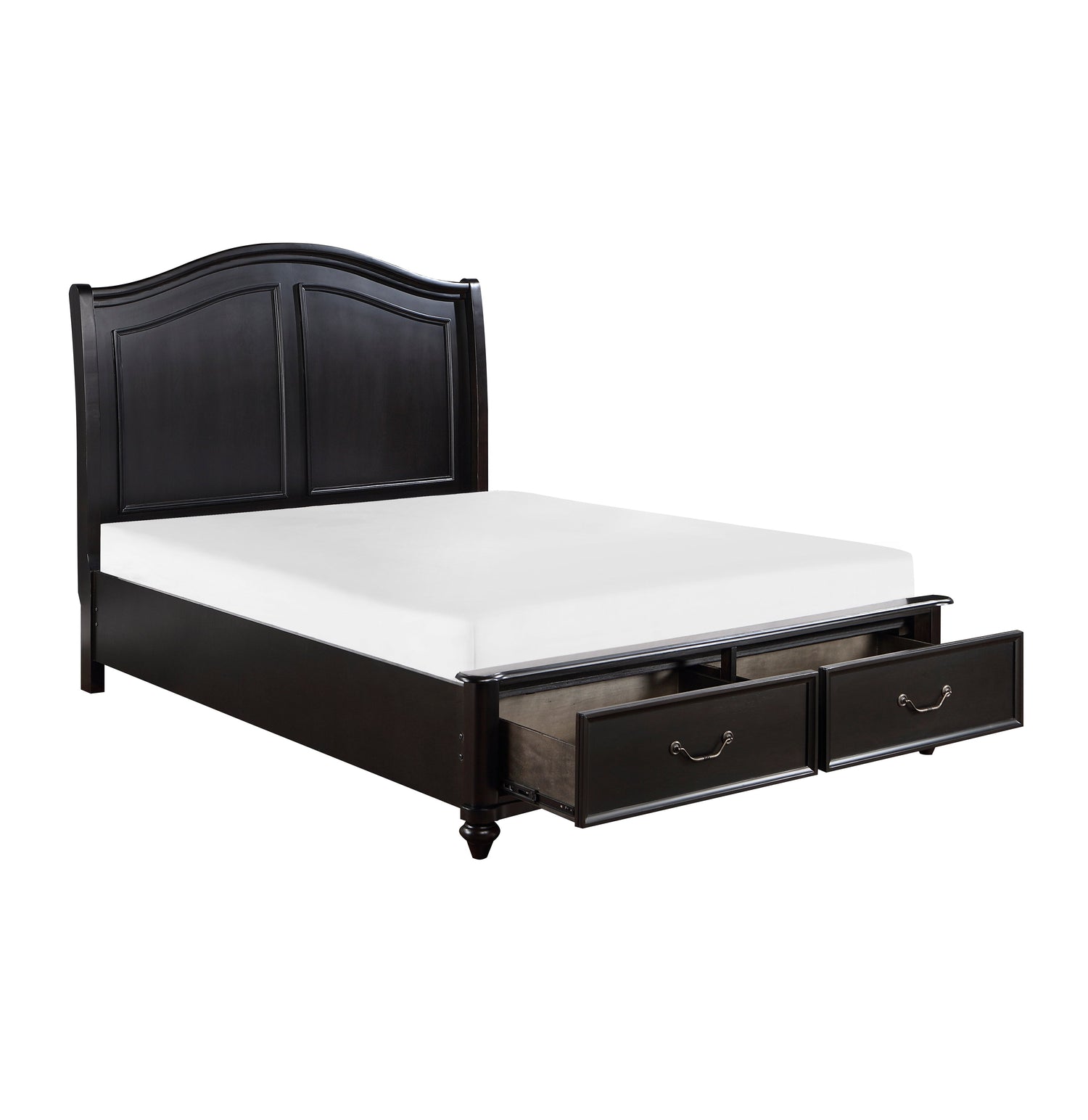Herman Charcoal Brown King Platform Bed with Footboard Storage - 1420K-1EK* - Bien Home Furniture &amp; Electronics