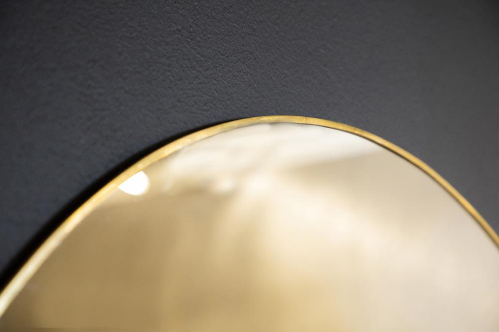 Hermione Round Wall Mirror Gold - 963485 - Bien Home Furniture &amp; Electronics