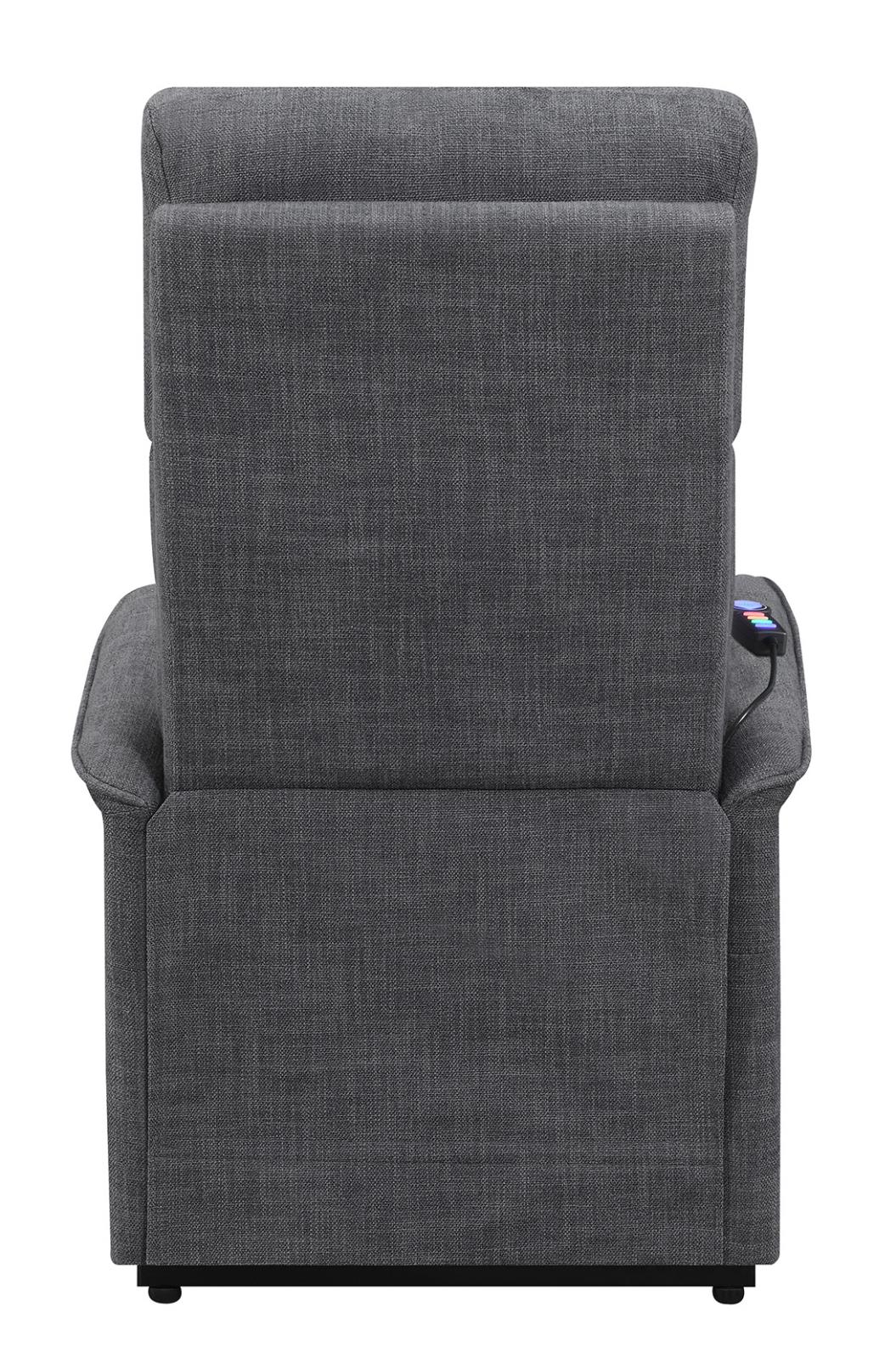 Herrera Power Lift Recliner with Wired Remote Charcoal - 609406P - Bien Home Furniture &amp; Electronics