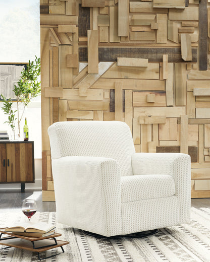Herstow Ivory Swivel Glider Accent Chair - A3000365 - Bien Home Furniture &amp; Electronics