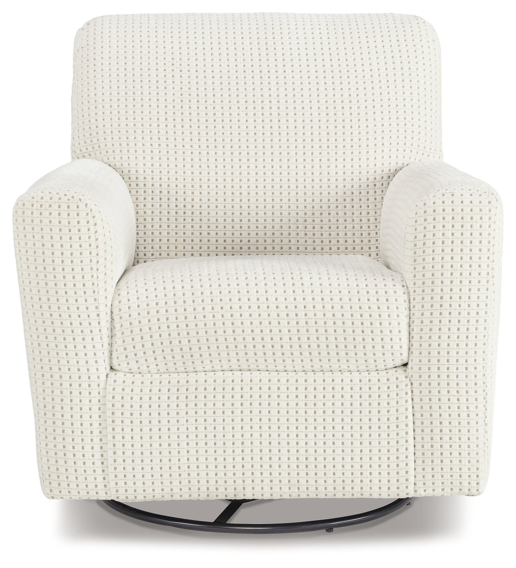 Herstow Ivory Swivel Glider Accent Chair - A3000365 - Bien Home Furniture &amp; Electronics