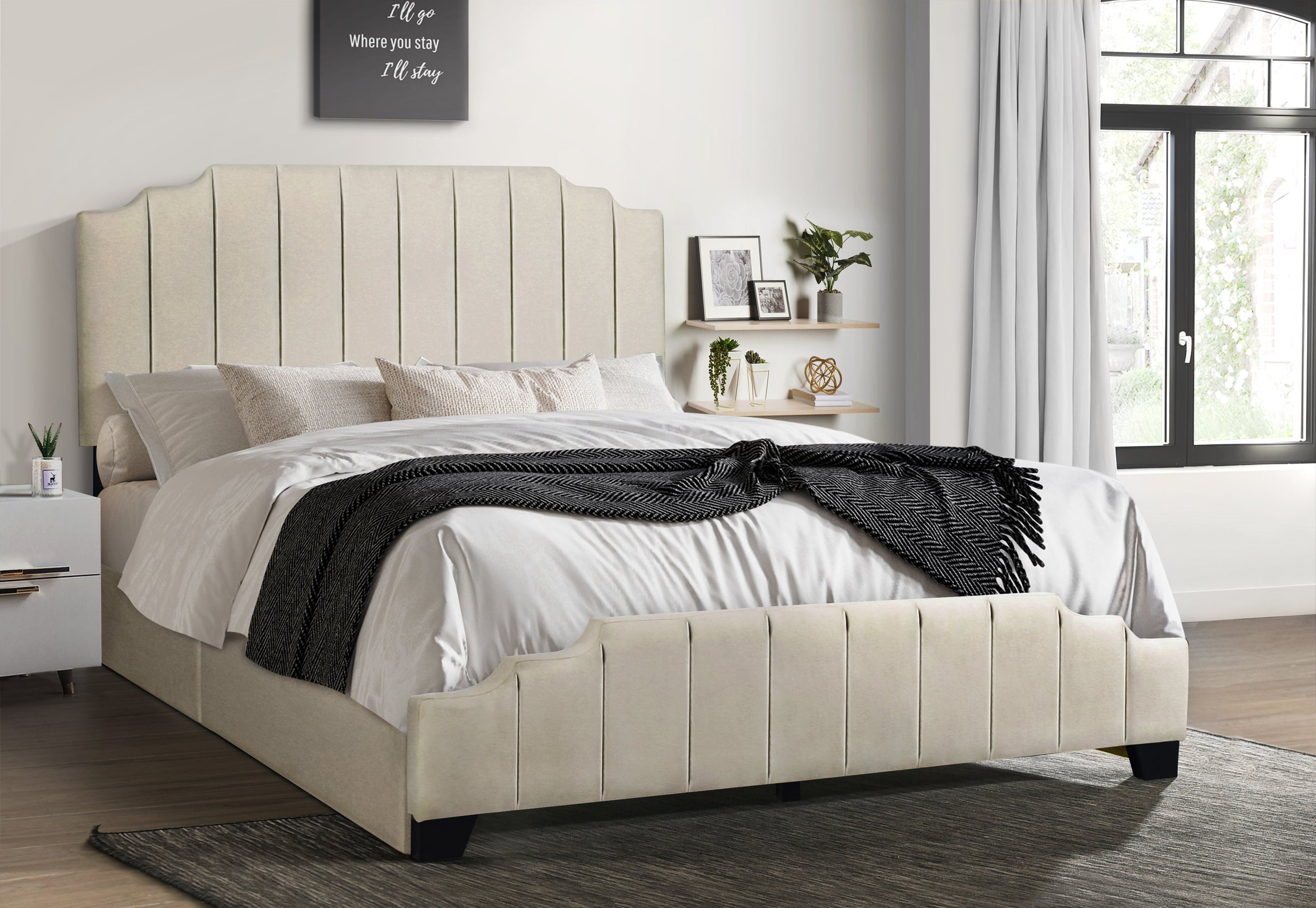 HH975 Platform Bed - Full, Queen, King New Arrival *Queen - HH975 Queen - Bien Home Furniture &amp; Electronics