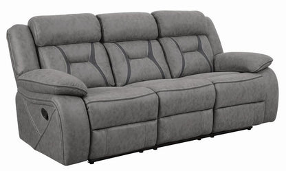 Higgins Pillow Top Arm Upholstered Motion Sofa Gray - 602261 - Bien Home Furniture &amp; Electronics