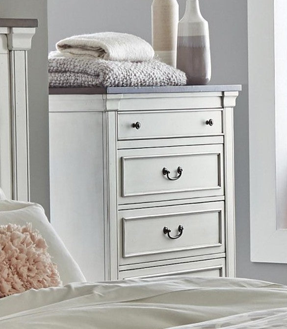 Hillcrest Dark Rum/White 5-Drawer Chest - 223355 - Bien Home Furniture &amp; Electronics