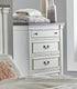 Hillcrest Dark Rum/White 5-Drawer Chest - 223355 - Bien Home Furniture & Electronics