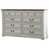 Hillcrest Dark Rum/White 9-Drawer Dresser - 223353 - Bien Home Furniture & Electronics