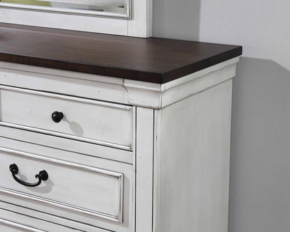 Hillcrest Dark Rum/White 9-Drawer Dresser - 223353 - Bien Home Furniture &amp; Electronics