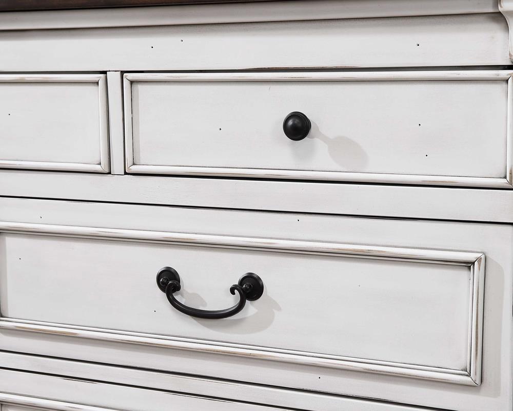 Hillcrest Dark Rum/White 9-Drawer Dresser - 223353 - Bien Home Furniture &amp; Electronics