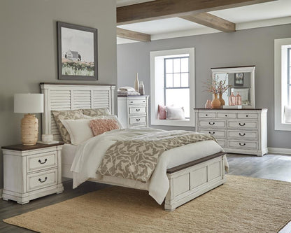 Hillcrest Dark Rum/White 9-Drawer Dresser - 223353 - Bien Home Furniture &amp; Electronics