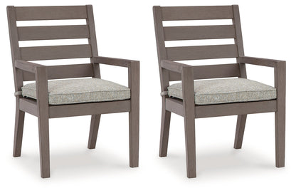 Hillside Barn Gray/Brown Outdoor Dining Arm Chair (Set of 2) - P564-601A - Bien Home Furniture &amp; Electronics