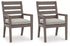 Hillside Barn Gray/Brown Outdoor Dining Arm Chair (Set of 2) - P564-601A - Bien Home Furniture & Electronics