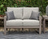 Hillside Barn Gray/Brown Outdoor Loveseat with Cushion - P564-835 - Bien Home Furniture & Electronics