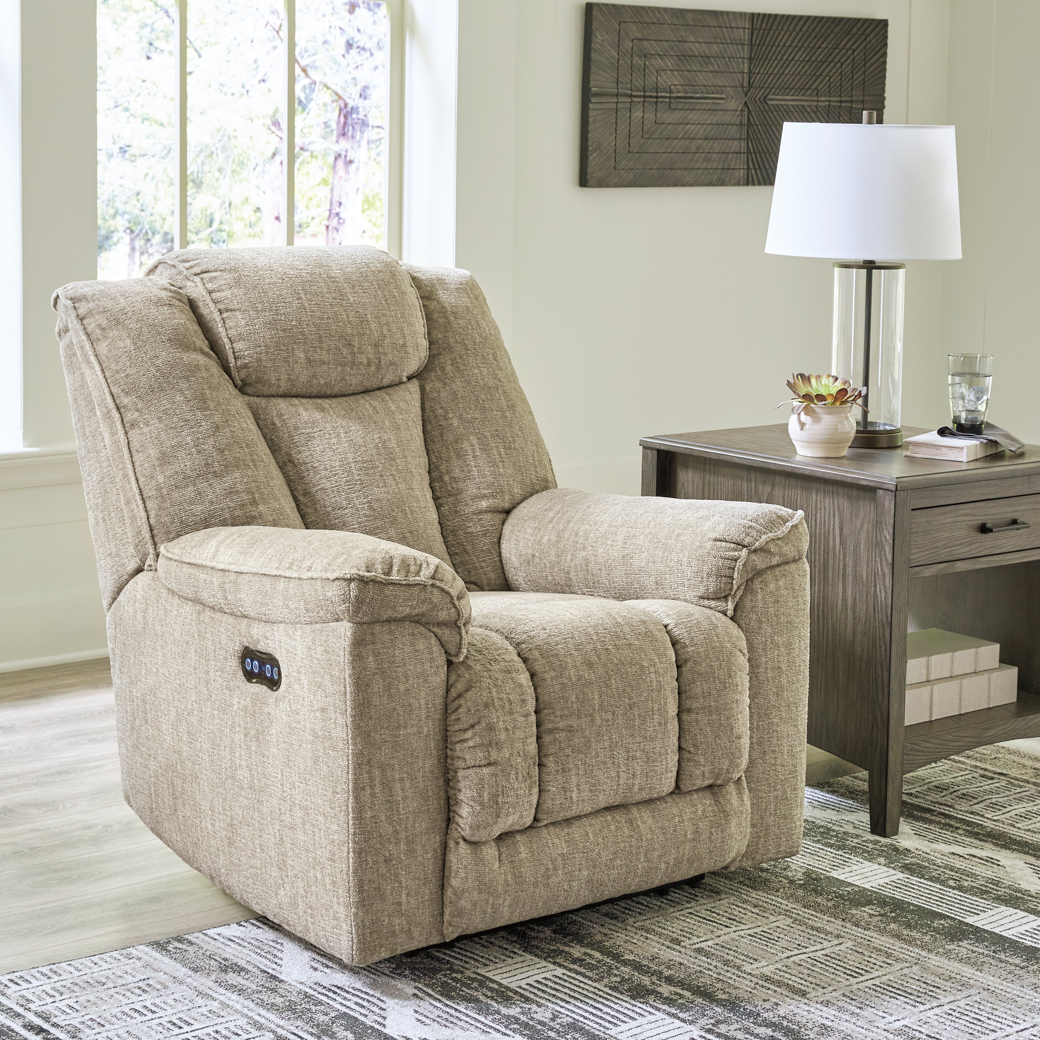 Hindmarsh Stone Power Recliner - 9030913 - Bien Home Furniture &amp; Electronics