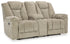 Hindmarsh Stone Power Reclining Loveseat with Console - 9030918 - Bien Home Furniture & Electronics