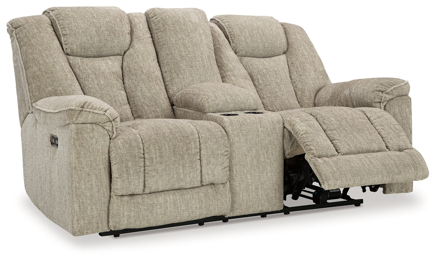 Hindmarsh Stone Power Reclining Loveseat with Console - 9030918 - Bien Home Furniture &amp; Electronics