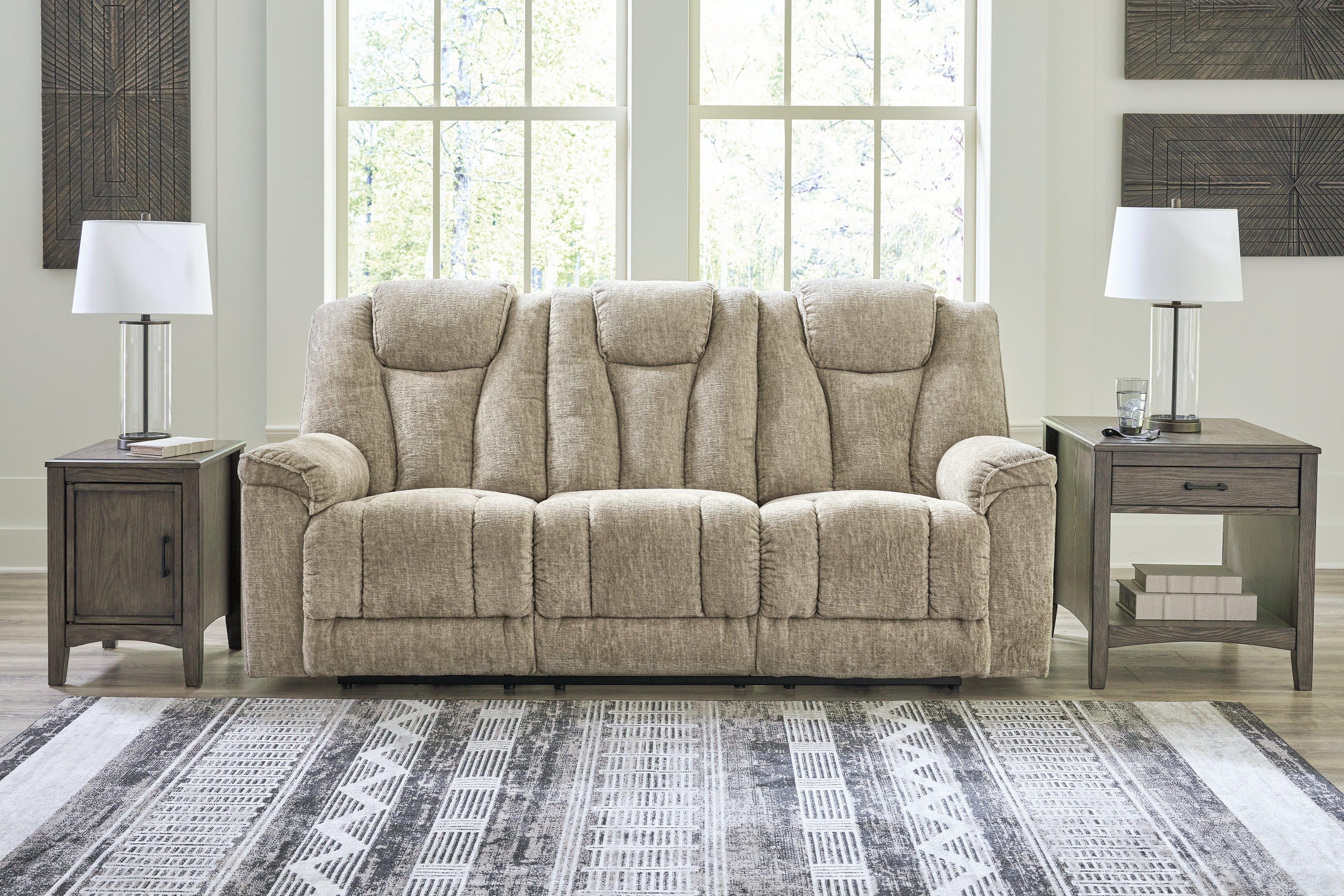 Hindmarsh Stone Power Reclining Sofa - 9030915 - Bien Home Furniture &amp; Electronics