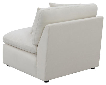 Hobson Off-White Cushion Back Armless Chair - 551451 - Bien Home Furniture &amp; Electronics