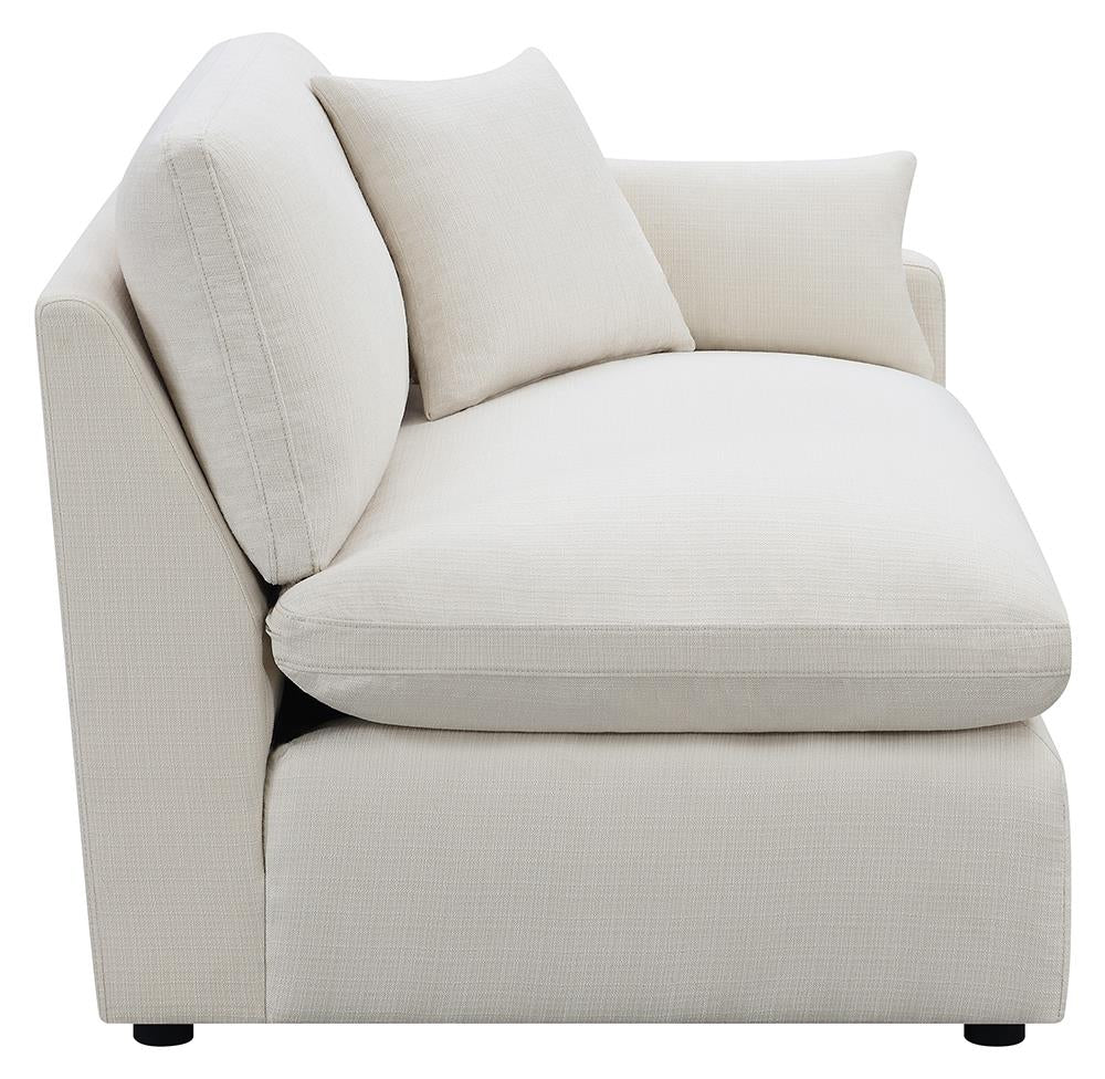 Hobson Sloped Track Arms RAF Chair Off-White - 551454RAF - Bien Home Furniture &amp; Electronics