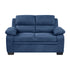 Holleman Blue Loveseat - 9333BU-2 - Bien Home Furniture & Electronics