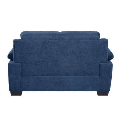 Holleman Blue Loveseat - 9333BU-2 - Bien Home Furniture &amp; Electronics