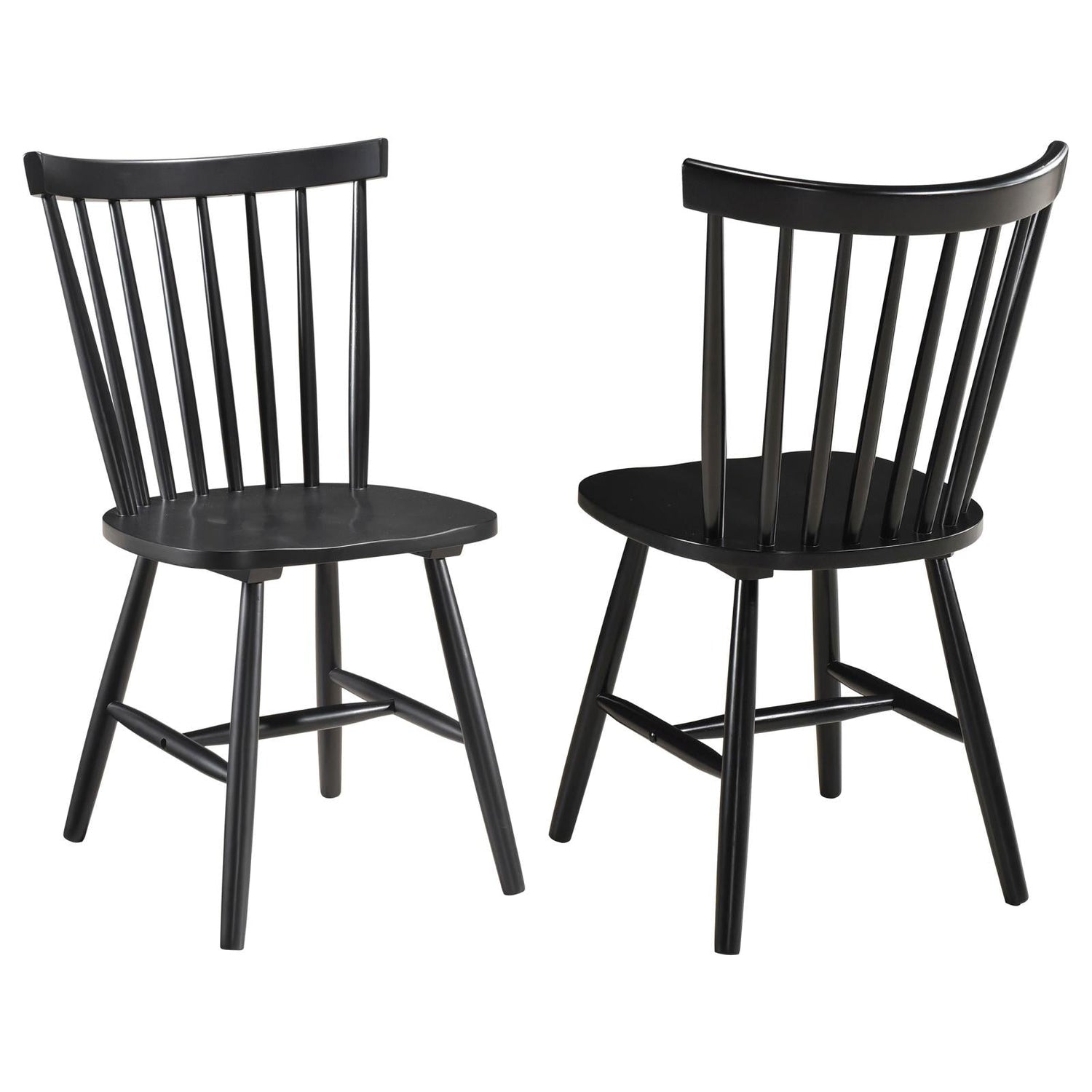 Hollyoak Windsor Spindle Back Dining Side Chairs Black (Set of 2) - 183042 - Bien Home Furniture &amp; Electronics
