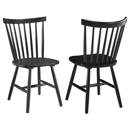 Hollyoak Windsor Spindle Back Dining Side Chairs Black (Set of 2) - 183042 - Bien Home Furniture &amp; Electronics