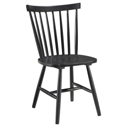 Hollyoak Windsor Spindle Back Dining Side Chairs Black (Set of 2) - 183042 - Bien Home Furniture &amp; Electronics