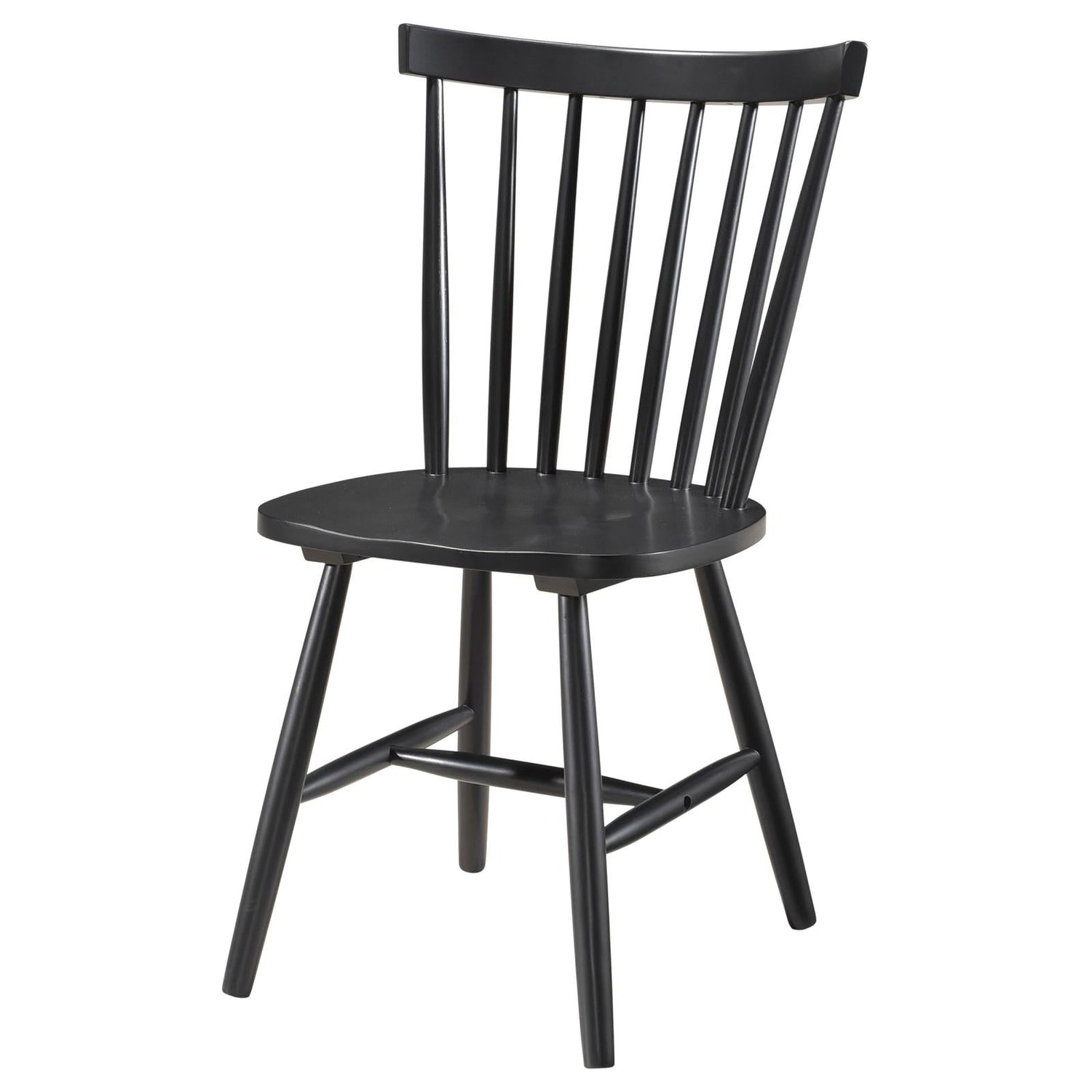 Hollyoak Windsor Spindle Back Dining Side Chairs Black (Set of 2) - 183042 - Bien Home Furniture &amp; Electronics