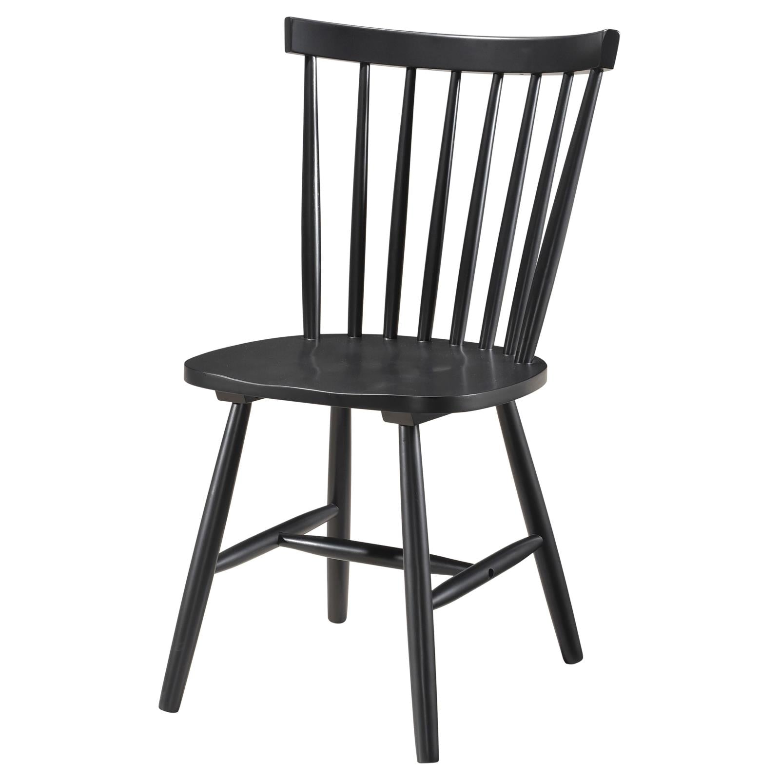 Hollyoak Windsor Spindle Back Dining Side Chairs Black (Set of 2) - 183042 - Bien Home Furniture &amp; Electronics