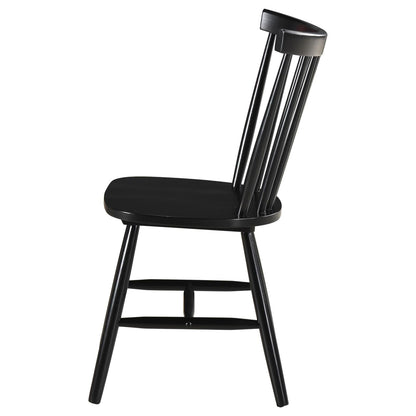 Hollyoak Windsor Spindle Back Dining Side Chairs Black (Set of 2) - 183042 - Bien Home Furniture &amp; Electronics