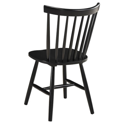 Hollyoak Windsor Spindle Back Dining Side Chairs Black (Set of 2) - 183042 - Bien Home Furniture &amp; Electronics
