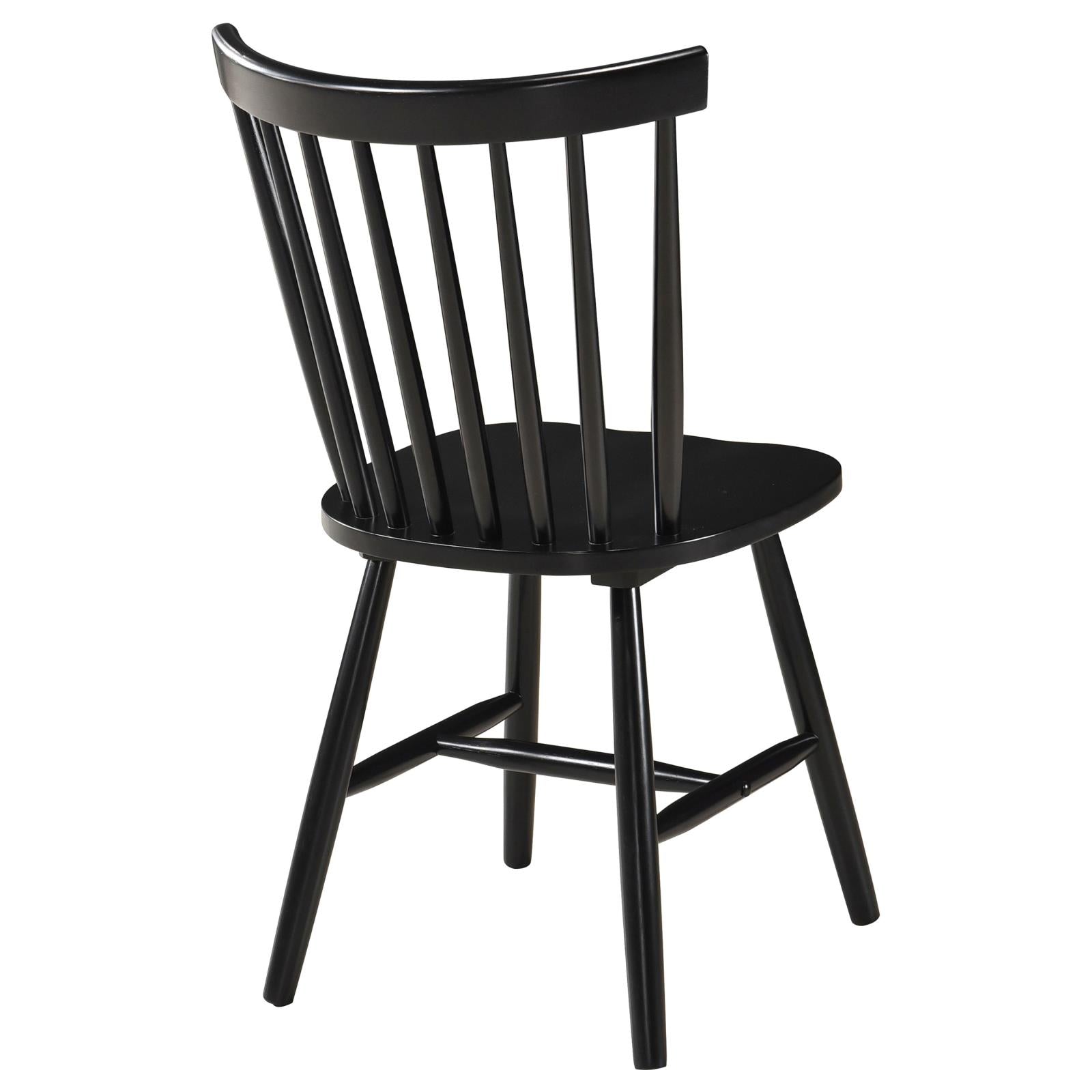 Hollyoak Windsor Spindle Back Dining Side Chairs Black (Set of 2) - 183042 - Bien Home Furniture &amp; Electronics