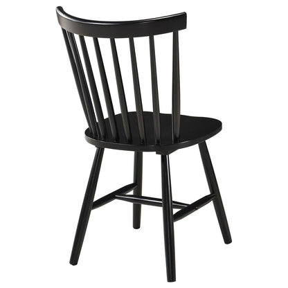 Hollyoak Windsor Spindle Back Dining Side Chairs Black (Set of 2) - 183042 - Bien Home Furniture &amp; Electronics