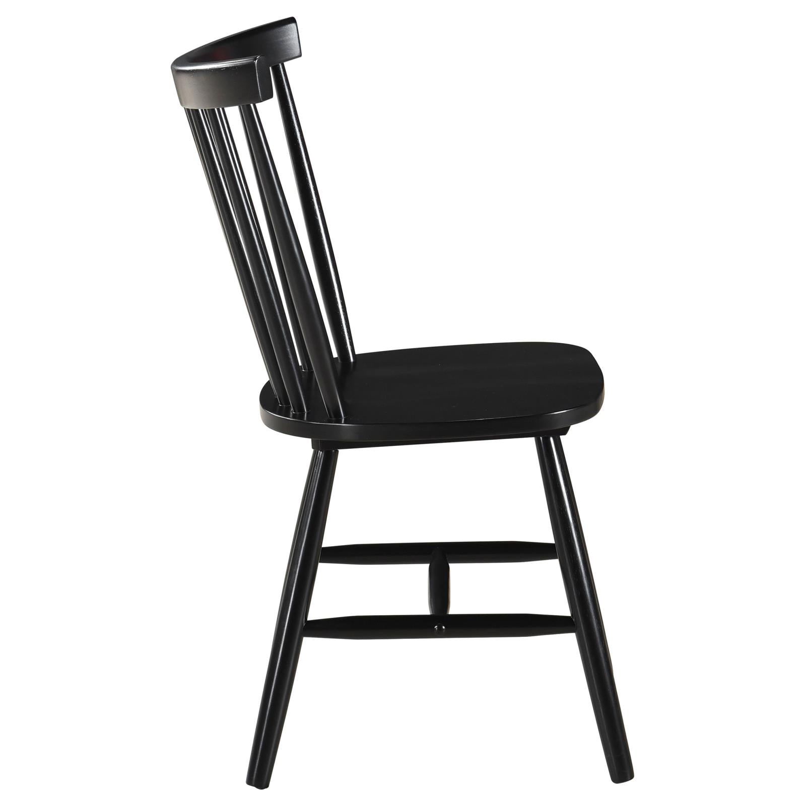 Hollyoak Windsor Spindle Back Dining Side Chairs Black (Set of 2) - 183042 - Bien Home Furniture &amp; Electronics
