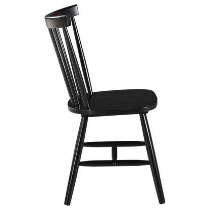 Hollyoak Windsor Spindle Back Dining Side Chairs Black (Set of 2) - 183042 - Bien Home Furniture &amp; Electronics