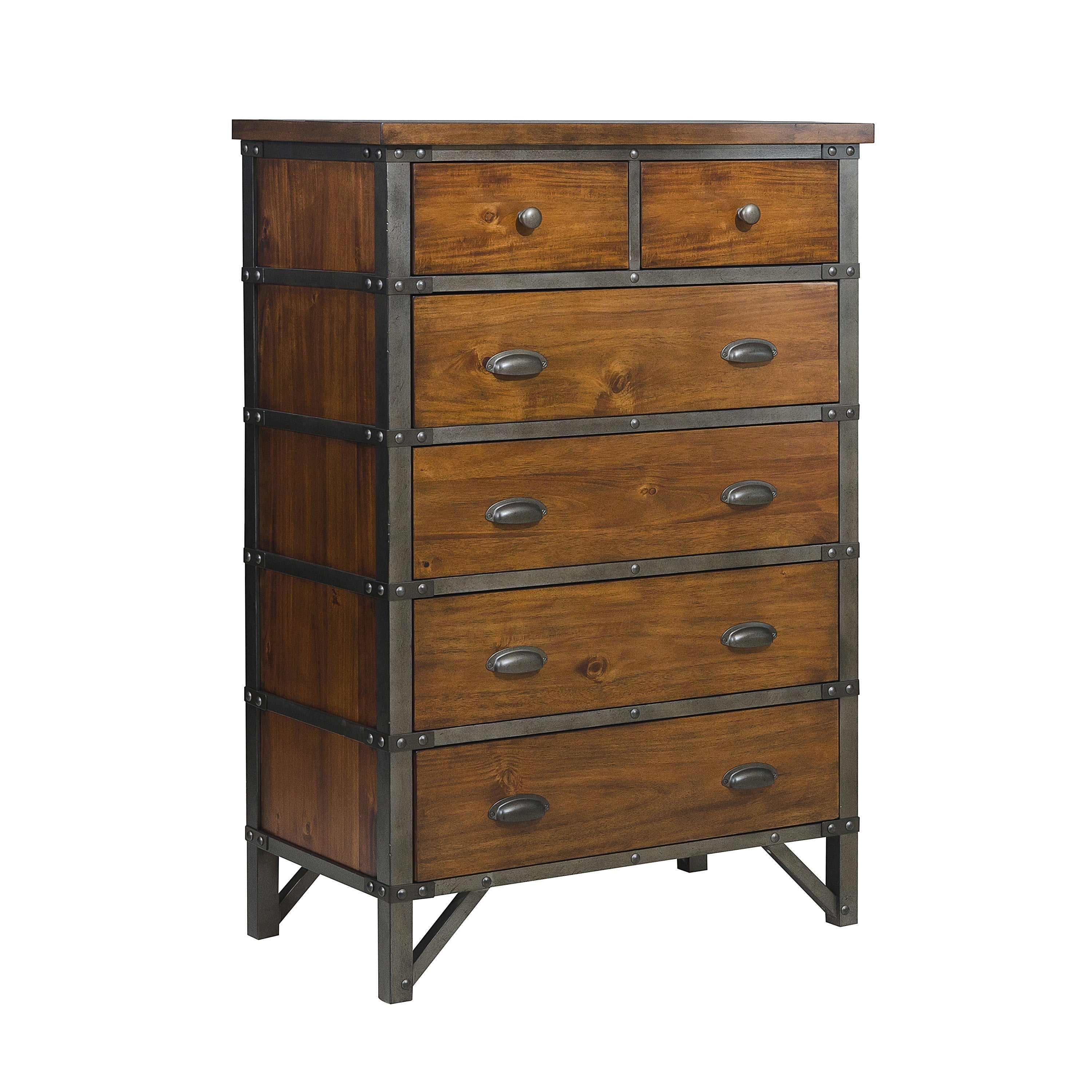 Holverson Rustic Brown Chest - 1715-9 - Bien Home Furniture &amp; Electronics