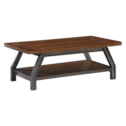 Holverson Rustic Brown Cocktail Table - 1715-30 - Bien Home Furniture &amp; Electronics