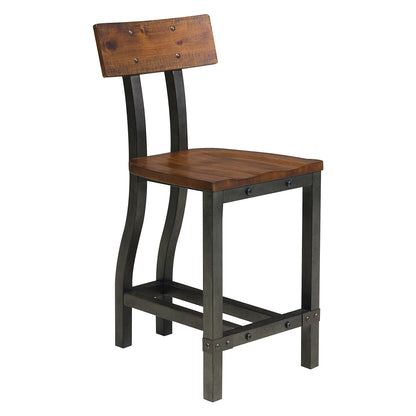 Holverson Rustic Brown Counter Chair, Set of 2 - 1715-24 - Bien Home Furniture &amp; Electronics