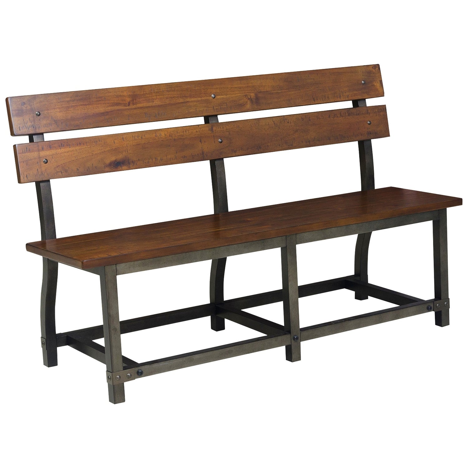 Holverson Rustic Brown Dining Bench - 1715-BH - Bien Home Furniture &amp; Electronics